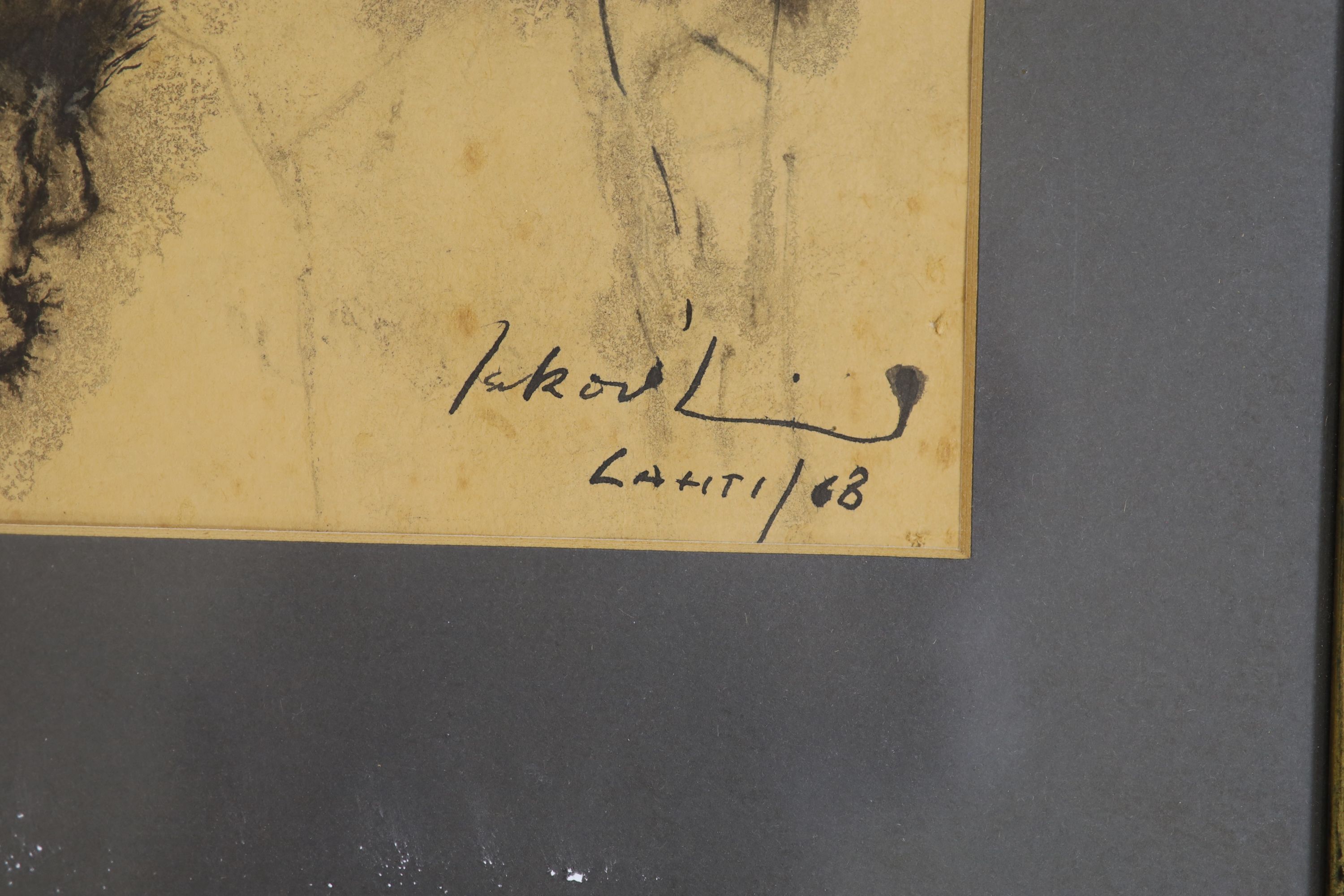 Jakov Lind (1927-2007), ink and watercolour, 'Ecce Homo', signed and dated '68, 41 x 29cm